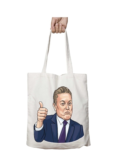 Art Hediye Elon Musk İki Taraf Kalıcı Yıkanabilir Okul Plaj Omuz Bez Çanta Çok Renkli