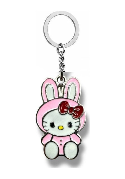 Tavşan Kostümlü Hello Kitty Figürlü Anahtarlık Sevimli Sanrio Aksesuar