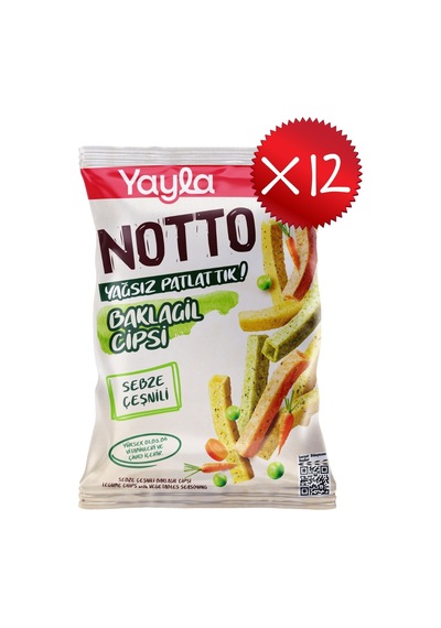 Yayla Notto Sebze Çeşnili Baklagil Cipsi 55 G X12