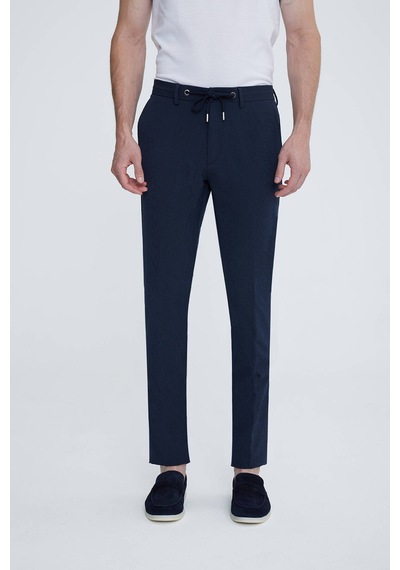 Erkek Lacivert Spor Slim Fit Jogger Yazlık Pantolon