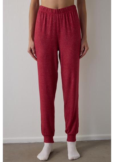 Penti Bordo Best Season Çizgili Termal Etkili Pijama Altı Bx27
