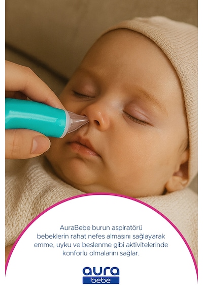 Bebek Burun Aspiratörü ve 2 Adet Yedek Uç - Burun Temizleme Aspiratör Seti