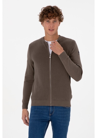 U.s. Polo Assn. Erkek Vizon Hırka Triko 50313721-vr052 Vizon