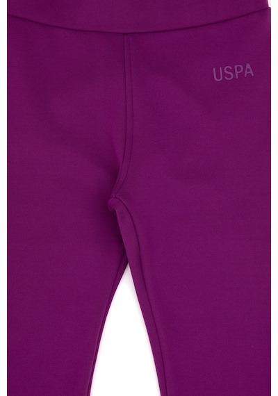 U.S. Polo Assn. Kız Çocuk Menekşe Scuba Kumaş Şardonlu Tayt 50316867-VR037