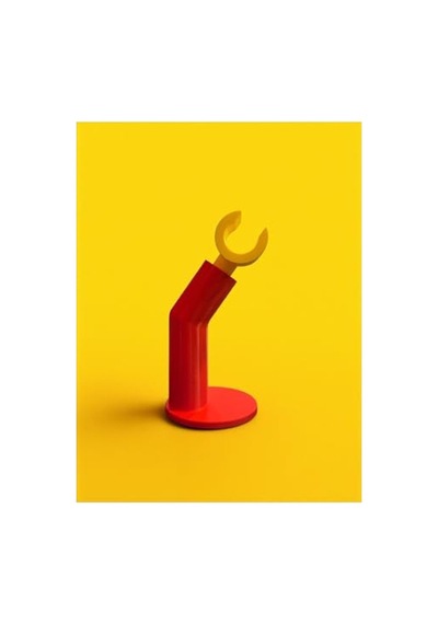 Kırmızı Renkli Dekoratif Kulaklık Standı 10x10 Cm Boyut