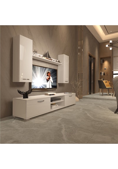 Decoraktiv Eko 7 Mdf Dvd Tv Ünitesi Tv Sehpası Beyaz