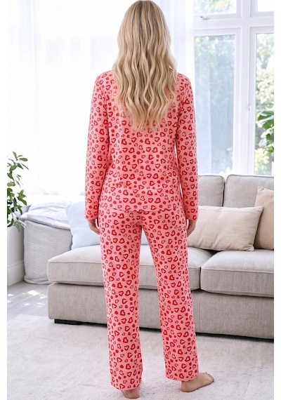 Siyah İnci Desenli Termal Kumaşlı Ultra Soft Yumuşak Düğmeli Örme Pijama Takımı 26226807 Pembe Siyah İnci Desenli Termal Kumaşlı Ultra Soft Yumuşak Düğmeli Örme Pijama Takımı 26226807 Pembe