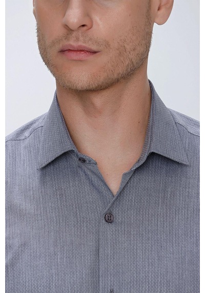 Efor Gk 675 Slim Fit Füme Klasik Gömlek Füme