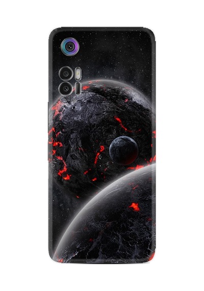 Tcl 30+ Plus Kılıf T676k Kılıf Resimli Desenli Silikon Platinium Series Kara Dünya 1902