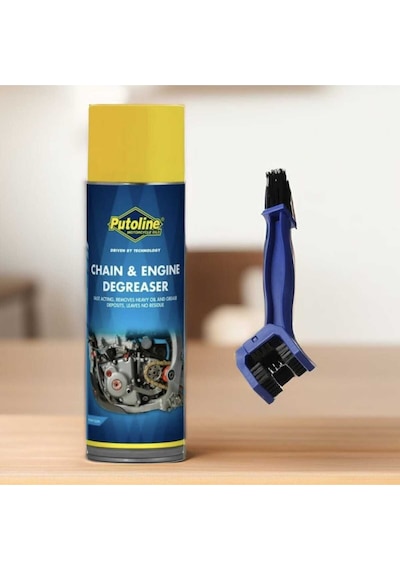 Putoline 500 Ml Aerosol Putoline Chain & Engine Degreaser Zincir Temizleme + Temizleme Fırçası