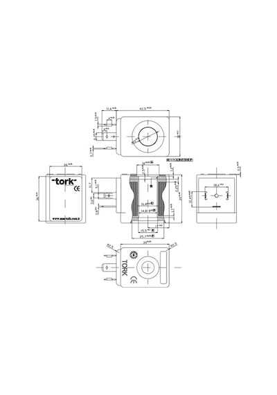 Tork C40 Serisi Ip65 Standart Solenoid Valf Bobini 24 Vdc