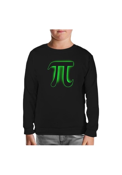 Lord Tshirt Matematik - Pi 10 Siyah Çocuk Sweatshirt Siyah