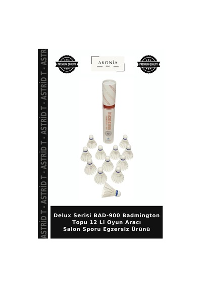 Delux Serisi Bad-900 Badmington Topu 12 Li Oyun Aracı Salon Sporu Egzersiz Ürünü