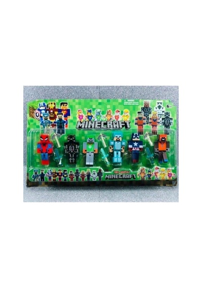 Minecraft Figür Oyuncak Süperman Batman 12 Parça Süpermen Li Maykıraft