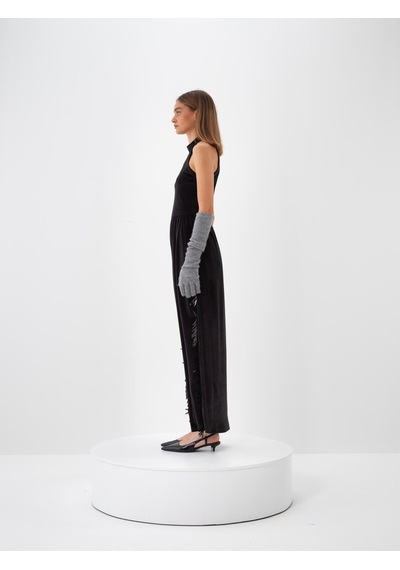 Xint Siyah Oversize Kadife Elbise 286223