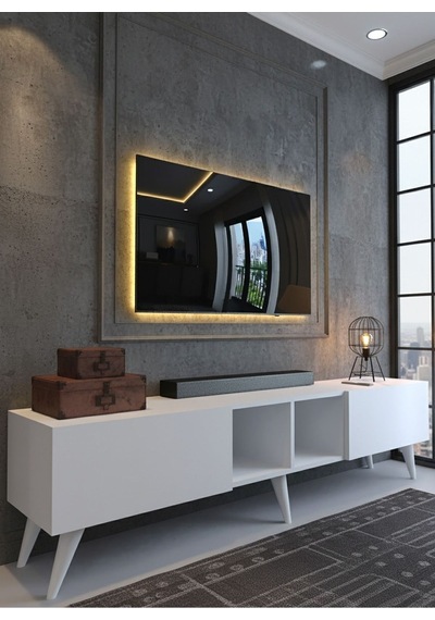 Karnaval Tv Ünitesi - Mdf-a1-w1005-1 Beyaz Gold