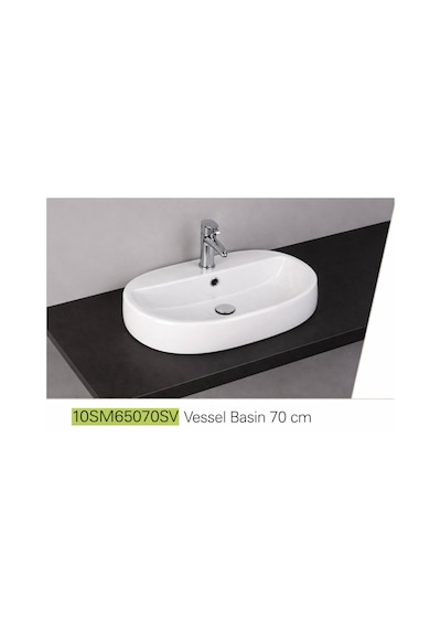 İsvea - Sentimenti Dolap Uyumlu Batarya Delikli Beyaz Lavabo 70 Cm - 10sm65070sv Beyaz