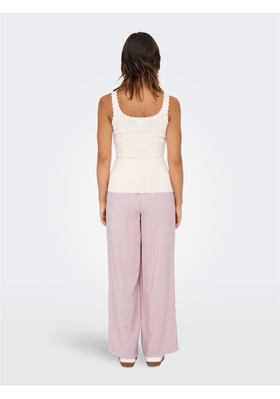 Only Onlgemma Sl U-neck Knt Noos Kadın Beyaz Kazak - 15314659 Beyaz