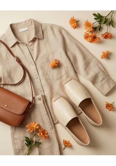 Futsishoes Lucıa Bej Hakiki Deri Dikiş Detaylı Kadın Espadril