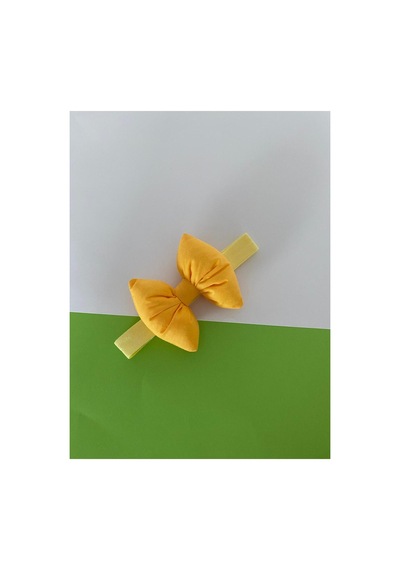 Pamuk Kız Bebek Fiyonk Bandana 2'li Set Sarı - Sarı Çiçekli Sarı - Sarı Çiçekli