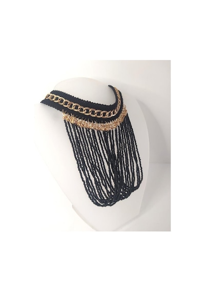 Kolye Gerdanlık Kadın Choker Bohem Kolyeler El Yapımı Uzun Püskül Boncuklar Bayan Kolye Takı Tasma Diğer