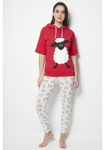 Doremi Bayan Pijama Takımı Kırmızı (480976250)