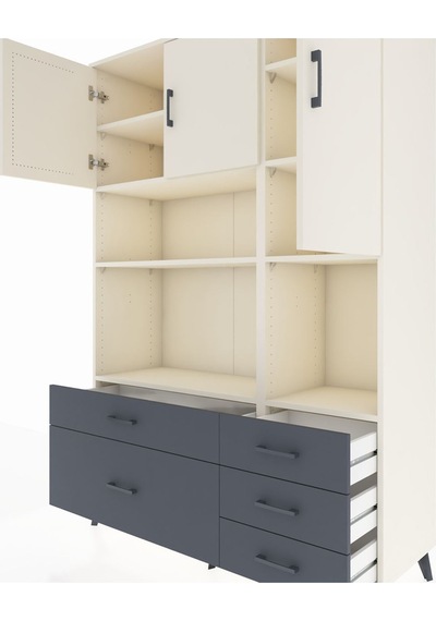 Hyperion Dolap 8 Raflı 5 Çekmeceli 3 Kapaklı 132x44x195 Aytaşı-aytaşı/antrasit Aytası/antrasıt Hyperion Dolap 8 Raflı 5 Çekmeceli 3 Kapaklı 132x44x195 Aytaşı-aytaşı/antrasit Aytası/antrasıt