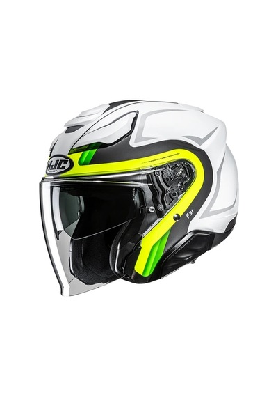 Hjc F31 Bask Mc3hsf Yarım Motosiklet Kaskı Beyaz Neon Çok Renkli