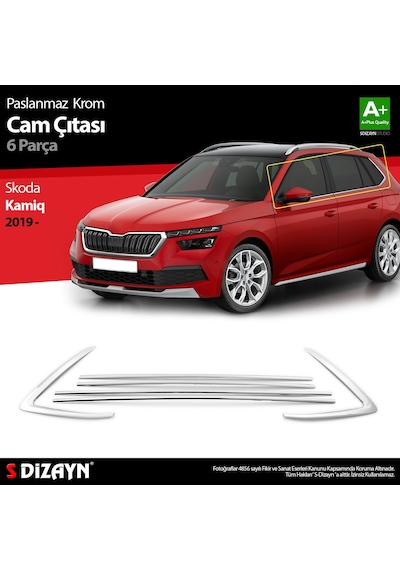 S-Dizayn  Skoda Kamiq Krom Cam Çıtası 6 Prç 2019 Üzeri