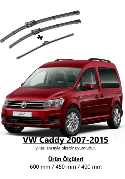 Vw Caddy 2007-2015 Ön Ve Arka Silecek Takımı