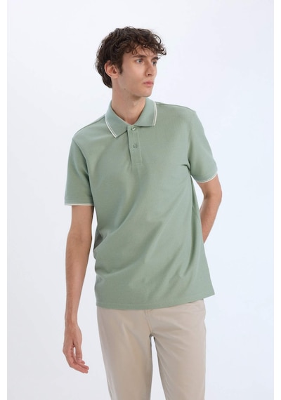 DeFacto Regular Fit Polo Yaka Kısa Kollu Waffle Tişört D7932AX25SPKH434