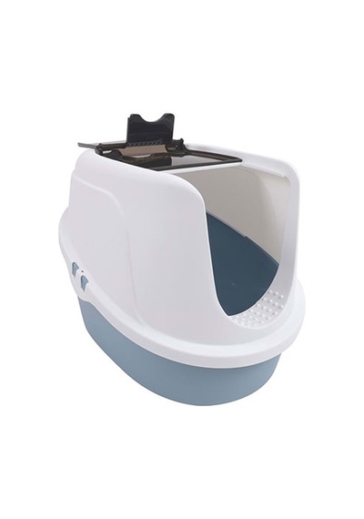 M-pets Eco Tima Kapalı Kedi Tuvaleti Mavi 40x38x53 Cm 244-53020.01