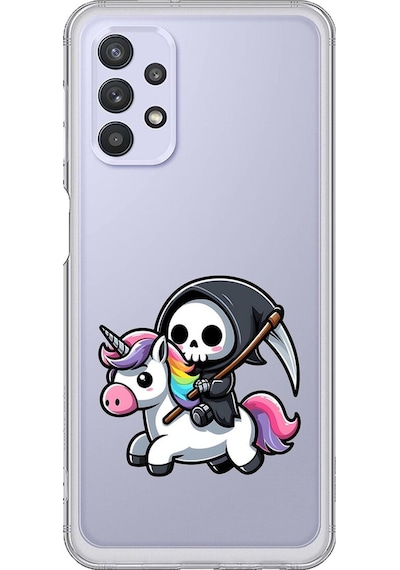 Samsung Galaxy A32 Uyumlu Şeffaf Kılıf New Minies 1 Tasarımlı