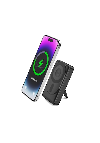 İdragon Dr-05 10000mah Manyetik Kablosuz Hızlı Şarj Powerbank - 15w Magsafe, 22.5w Çıkış, Dahili Kablolu Taşınabilir Şarj Cihazı Gri
