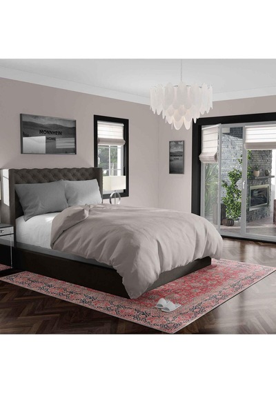 Kaymaz Taban Yıkanabilir Halı Mutfak, Salon, Yatak Odası İçin Modern Dijital Baskı Halı Slnhalı43 - 168 Çok Renkli