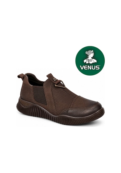 Venüs Eluza Hakiki Deri Comfort Ortopedik Kadın Topuklu Ayakkabı Kahverengi