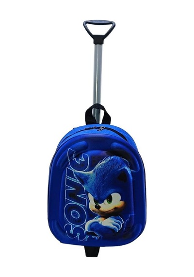 Anaokulu Çekçekli Sırt Çantası 3d Kabartmalı Kreş Erkek Çocuk Çantası Sonic