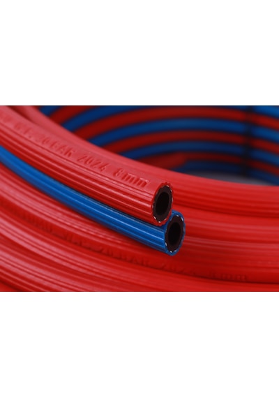 İkiz Kaynak Oksijen Asetilen Hortumu Pvc İç Çap 10 Mm - 10 Metre
