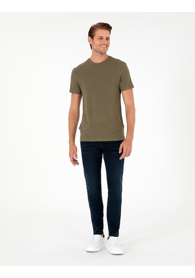Pierre Cardin Erkek Haki Tişört Basic 50280967-vr027 Haki