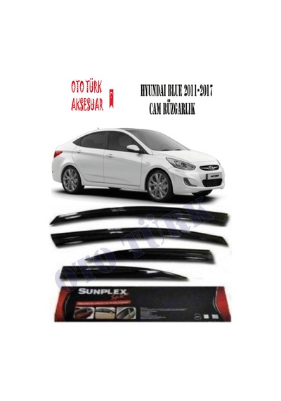 Hyundai Accent Blue 2011-2017 Mugen Cam Rüzgarlığ Ön-Arka Sunplex