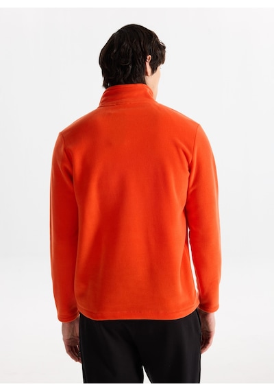 Discovery Expedition D5wm-swt3300 Turuncu Fermuarlı Basic Erkek Polar Sweatshırt