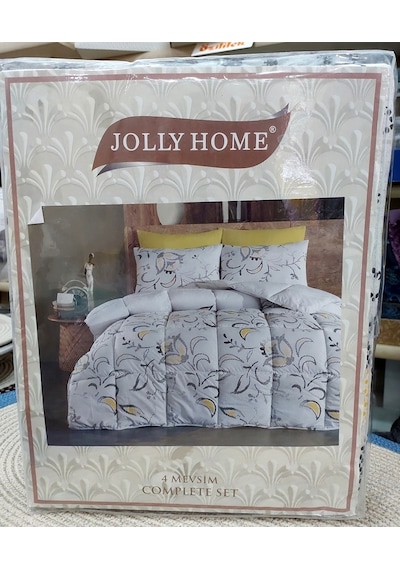 Jolly Home 4 Mevsim Tek Kişilik Kapitoneli Nevresim Takımı-manoly