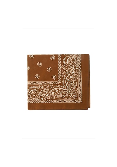 Zero Land Çini - 327 - Desenli Bandana - Kmrsfres - 50x50 Kahverengi