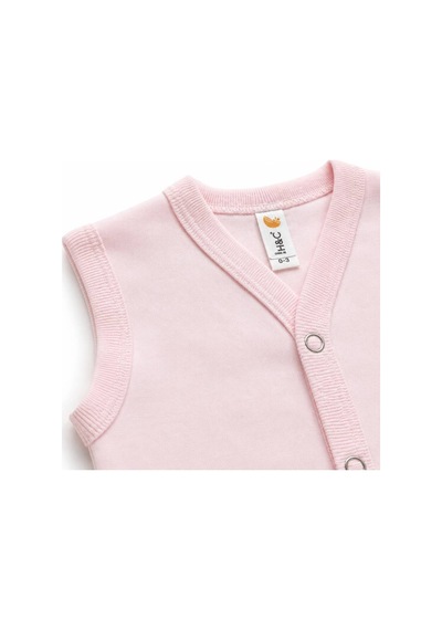 H&c Coolboy H&c %100 Pamuklu 3'lü Bebek Yeleği Çıtçıtlı Kolsuz İç Yelek Pembe