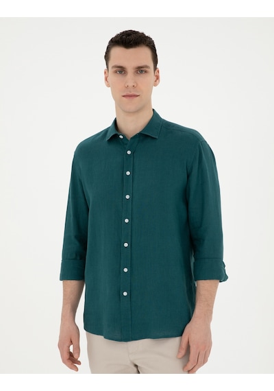 Pierre Cardin Erkek Zümrüt Gömlek Desenli 50284915-vr055 Zümrüt