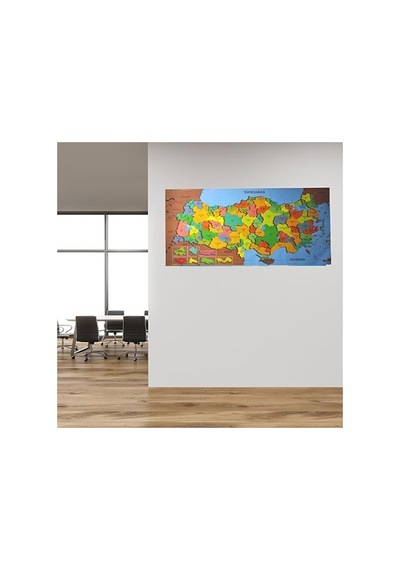118 X 56 Cm Renkli Manyetik Türkiye Haritası Duvar Sticker'ı 1000 x 1500 CM