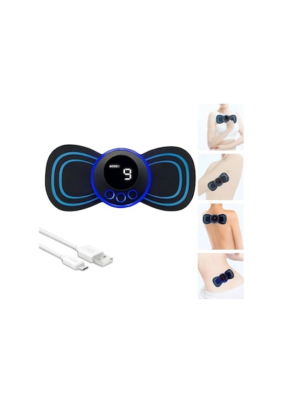 Lcd Ekranlı Boyun Sırt Omuz Mini Ems Masaj Aleti Tens Titreşimli Kas Gevşetici Cihaz Çok Renkli
