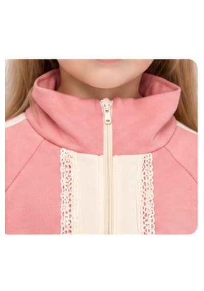 İrem Kız Çocuk Bearfly Yazılı Ayıcık Desenli Yarım Fermuar Modelli Güpürlü Pembe Renk Eşofman Takımı İrem Kız Çocuk Bearfly Yazılı Ayıcık Desenli Yarım Fermuar Modelli Güpürlü Pembe Renk Eşofman Takımı