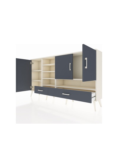 Arges Konsol 8 Raflı 2 Çekmeceli 3 Kapaklı 176x30x99 Aytaşı-antrasit Antrasıt - Aytası Arges Konsol 8 Raflı 2 Çekmeceli 3 Kapaklı 176x30x99 Aytaşı-antrasit Antrasıt - Aytası