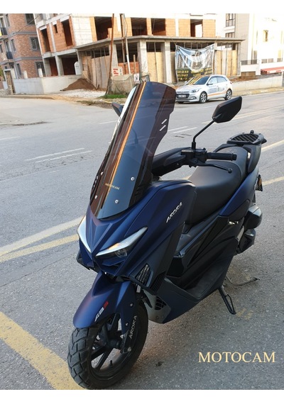 Motocam Arora Max T Easy 125 Ön Cam 2022-2026 Model 65cm Siyah Renkli 4mm Orta Boylu